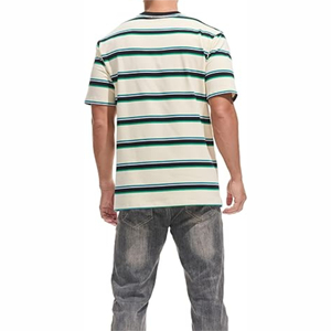 T-shirt pour homme à manches courtes de haute qualité, 100% coton, tissu en molleton respirant, couleurs personnalisables, logo, décontracté pour l'extérieur - Product Image 2