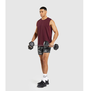 Summer New Men's Sports 100% Cotton Fitness Bodybuilding Workout <b>Vest</b> Sleeveless Gym Tank <b>Top</b> 3D Quick Dry Breathable - Product Image 5