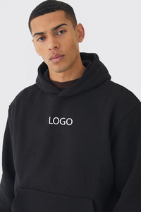 Custom Logo Blank Pullover Casual Gym Wear Hoodies Heavy Thick 480GSM 100% Cotton Thermal Kangaroo Pocket Hoodies Men - Product Image 2