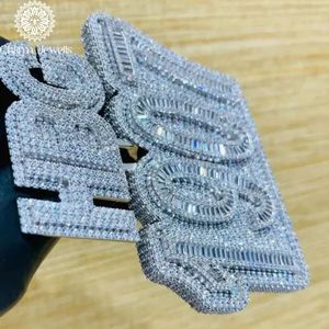 Charm_Jewells 925 Silver Moissanite Number Charm Pendant 1907 Rhodium Plated Luxury Unisex <b>Gift</b> - Product Image 3