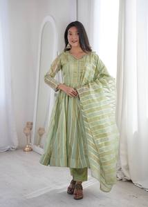 Vestido de Fiesta de Seda con Bordado Intenso para Mujer, con Lentejuelas, Diseño de Diseñador, Manga Larga, Listo para Usar, Estilo Étnico - Product Image 2