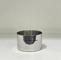 Pot à bougie unique en acier inoxydable avec couvercle métallique, logo personnalisé, écologique, minimaliste, vide, pour bougie parfumée