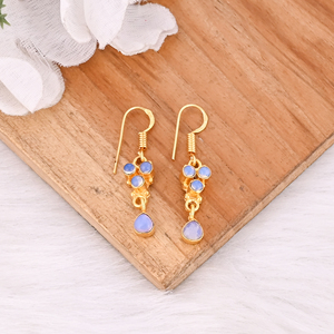 Elegant Opalite Gemstone <b>Earrings</b> Handmade Fashion Jewelry for Women - Product Image 3