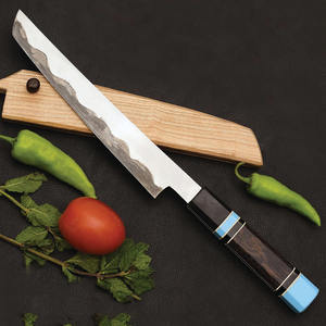 Couteau de cuisine personnalisé fait main en acier inoxydable de 9 pouces, épaisseur 0,5 mm, à lame droite et manche en bois, compatible lave-vaisselle - Product Image 3