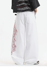 Pantalones Vaqueros Anchos y Holgados de Estilo Retro para Looks Casuales y Urbanos a la Moda - Product Image 4