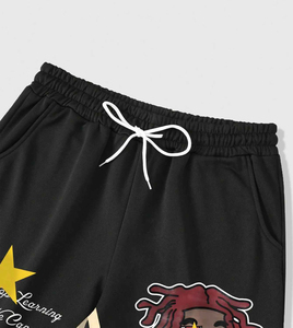 Pantalones de chándal acampanados de algodón 100% personalizados con impresión DTG al por mayor para hombre, de felpa lavada - Product Image 3