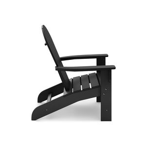 Sedia Adirondack Premium Nera in Polimero HDPE per Elegante Giardino, Patio e Piscina - Product Image 4
