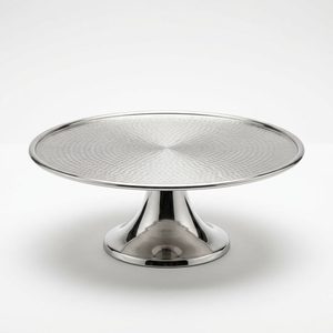 Support à gâteau artisanal en acier inoxydable SS304 de 28 cm, finition satinée martelée, avec plateau sur pieds Padma pour la décoration de la maison, des hôtels et des mariages - Product Image 6