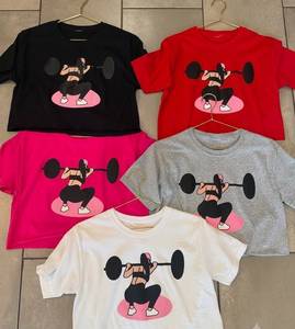 T-shirt court imprimé pour femme, manches courtes, col rond, coupe décontractée, toutes saisons, 100 % coton jersey respirant - Product Image 1