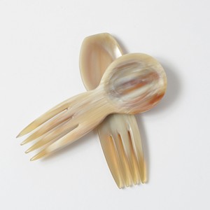 Small cow horns spoon and fork <b>set</b> for <b>kids</b> natural tableware and dinnerware from buffalo horn - Product Image 6