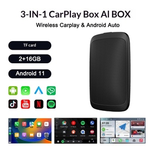 Adaptador Inalámbrico para Android 11 CarPlay AI Box, Conexión por Cable a Inalámbrica, Plug & Play, Compatible con Descarga de Aplicaciones, Google Play, YouTube, <span class=keywords><strong>Netflix</strong></span> para Autos con Conexión por Cable - Product Image 1