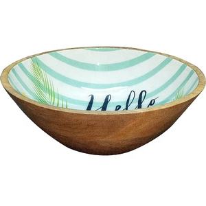 Corne Os Résine Haute Qualité En Bois Bol À Soupe Design Antique Finition Moderne Matériau Naturel Décor En Métal Bols De Service Époxy - Product Image 3