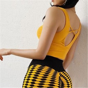 High Stretchable Ladies Yoga Gym Sports <b>Bra</b> Racer <b>Back</b> Athletic Gym Workout Training with Zipper Sports Brassiere In <b>Low</b> MOQ - Product Image 1