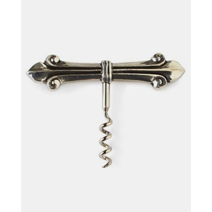 Tire-bouchon décapsuleur vintage en métal Fleur de Lys, manche orné croix gothique de qualité supérieure, outil manuel en forme de T pour la maison - Product Image 1