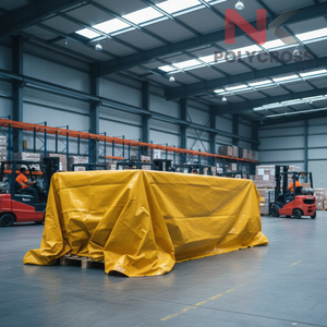 Bâche robuste en PVC de qualité industrielle pour protection d'équipements extérieurs, imperméable et résistante aux UV - Product Image 1
