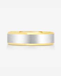 Two Tone 5mm Wide <b>Plain</b> Wedding Bands Stackable Minimalist Luxury <b>Rings</b> Fine Jewelry Custom 10K 14K 18K Solid Gold Factory Price - Product Image 1