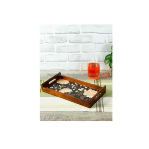 Plateau de service en bois et imprimé Ustensiles de cuisine Bar Standard Logo personnalisé Plateau de service imprimé en bois Meilleure vente - Product Image 3