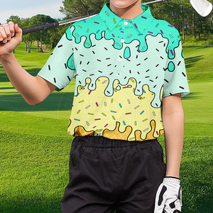 Polo de golf sportif pour jeunes, coupe ajustée, manches courtes, respirant, séchage rapide, vêtements de sport athlétiques pour garçons - Product Image 6