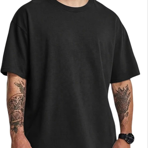 เสื้อยืดโอเวอร์ไซส์ผู้ชาย ดีไซน์สั่งทำพิเศษ ผ้าคอตตอน 100% สไตล์วินเทจสีซีดจาง โลโก้ด้านหน้า ผ้าหนา สตรีทแวร์ เสื้อยืดเปล่า - Product Image 2