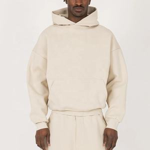 Venta al por mayor hombres Puff impresión de alta calidad de lujo con capucha de peso pesado grueso algodón gota hombro de gran tamaño Boxy Fit sudaderas con capucha - Product Image 1