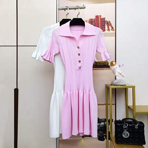 Vestido de Tenis para Mujer con Logotipo Personalizado, Transpirable, de Secado Rápido, con Cuello Plisado y Sujetador Incorporado, Ideal para Golf - Product Image 4