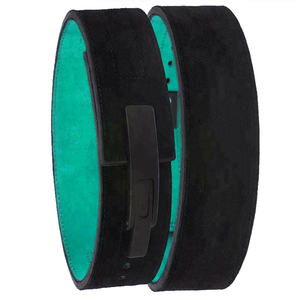 Cinturón de Levantamiento de Pesas con Palanca, Cuero Genuino Grueso, Palanca de Acero Resistente, Soporte Lumbar Ajustable y Seguro - Product Image 4