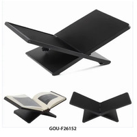 Porte-livres sculpturaux modernes en bois, forme irrégulière et design horizontal, 40x24x13CM, pour présentation sur bureau et lecture