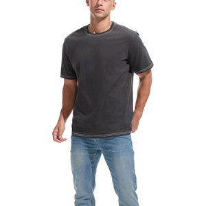 T-shirts de fitness pour hommes style urbain à col rond et manches courtes, respirants pour l'été, 100 % coton, écologiques, anti-plis, séchage rapide - Product Image 5