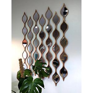 Cadre en fer goutte d'eau acrylique larme miroir mural accent décoratif - Product Image 3