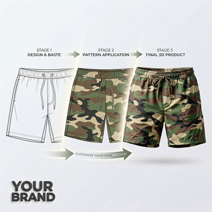 <b>Knee</b> Length Elastic Waist Solid Men Sports Shorts Casual Breathable Anti-Wrinkle Custom Logo OEM Wholesale - Product Image 3