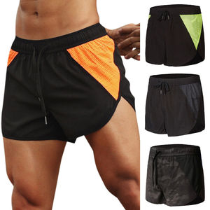 Shorts pour hommes fabriqués en usine, taille élastique, tendance, OEM, shorts sportifs d'été pour hommes avec doublure et poches - Product Image 1