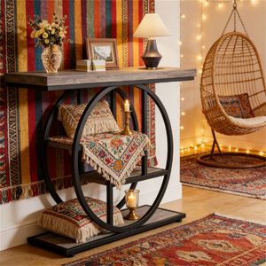 Consolle Moderna con Vano Portaoggetti per Ingresso e Divano, Decorativa per Soggiorno e Corridoio - Product Image 2