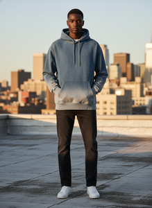 Custom Sun Faded Hoodie Men Heavyweight Oversized 100% Cotton Vintage Acid Wash Distressed Sun Dried Fleece Pullover Streetwear - Product Image 5