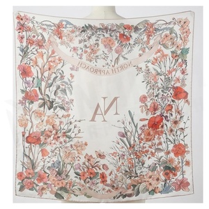 NORTH APPROACH Women's Square <b>Silk</b> Scarf Floral Print Elegant Multi-Functional Fashion Accessory All Seasons - Product Image 2