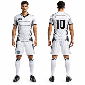 Nouvel ensemble d'uniformes de football professionnels, tissu polyester interlock de qualité supérieure absorbant l'humidité, extensible dans quatre directions, excellence athlétique - Product Image 1