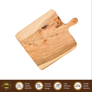 Planche à découper en bois d'acacia au design élégant, haute durabilité, couleur bois naturel / Planche à découper en bois pour cuisine d'hôtel - Product Image 5