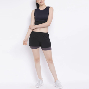 Shorts taille haute vintage pour femmes, 100 % coton, respirants, anti-rides, à séchage rapide, avec logo brodé personnalisé OEM - Product Image 6