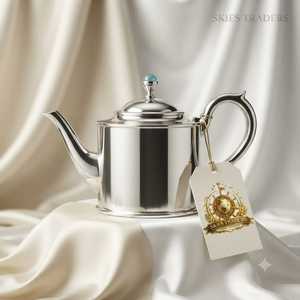 กาต้มน้ำโลหะเคลือบทองแบบขัดเงา พร้อมด้ามจับสีดำและหูจับฝาปิดแบบขัดเงา กาต้มน้ำโลหะเคลือบทองแบบขัดเงา พร้อมด้ามจับสีดำ - Product Image 3