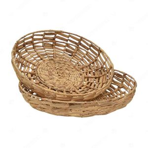 AIRY Serving Tray Woven Dinner Water Hyacinth Tray Kitchen Display - Product Image 5