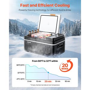 Refrigerador para Auto DC 12/24V AC100-240V, Rango de Enfriamiento de -4 a 68 Grados F, Compresor Eléctrico, Control por Aplicación, 21 Grados F de Refrigeración, Ventajoso - Product Image 3