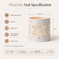 Support de bougie décoratif nordique en métal pour bougies chauffe-plat, motif découpé, pour table, maison, Noël - Vente en gros