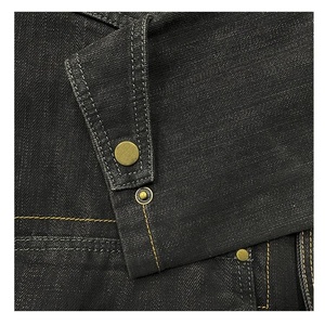 Veste en jean foncé pour homme, style workwear, col rabattu, fermeture éclair, plusieurs poches, coupe classique, pour l'automne - Product Image 5