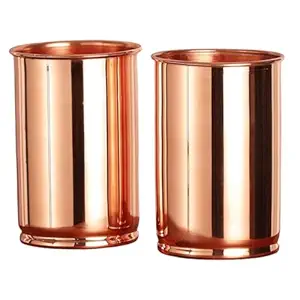 Gobelet en verre et cuivre artisanal, écologique, de qualité export, pour la production en gros, taille personnalisée, compatible lave-vaisselle, unisexe, moderne - Product Image 2