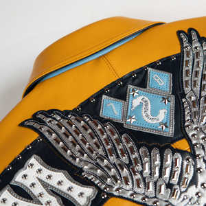 Chaqueta de Cuero Reversible Ecológica Vintage Personalizada 2025 para Hombre, Chaqueta de Motociclista, Impermeable, Estilo Universitario, Béisbol, Varsity - Product Image 5