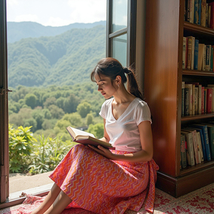 กระโปรงแฟชั่นลำลองสำหรับเด็กผู้หญิงสีชมพูพีชลายเรขาคณิตผ้าคอตตอนดีไซน์ซิกแซกระบายอากาศได้ดี100% - Product Image 6