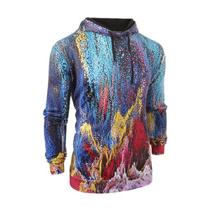 Nouveauté en promotion : Sweats à capuche d'hiver pour hommes, imprimés numériquement, respirants et écologiques en polyester/coton - Product Image 4