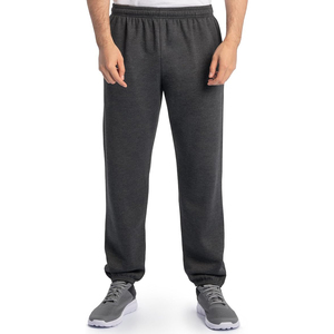 Pantalon de jogging décontracté pour homme en coton gris léger, taille élastique avec cordon de serrage, poches latérales, séchage rapide, idéal pour l'automne - Product Image 1