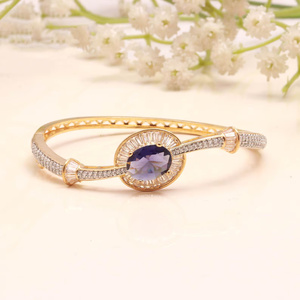 Brazalete Ajustable Vintage con Amatista y Circonitas Cúbicas, Bañado en Oro Rosa de 22k, con Forma de Bola, Abrible, Piedra de Nacimiento de Febrero, para Boda - Product Image 3