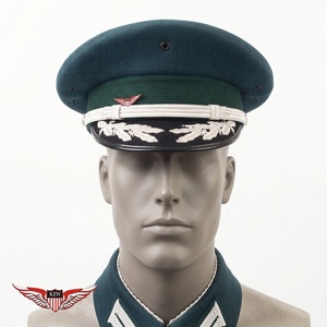 Gorra de Uniforme de Capitán de América Premium al por Mayor de KEW |   Gorra con Visera Bordada con Hoja de Roble Plateada |   Gorra para desfiles y ceremonias - Product Image 1