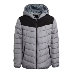 Hot Sale Custom Hooded Puffer Down <b>Jacket</b> Color Blocking Fashion Wear Casual Outerwear Coat Regular Fit Windproof Filled Coat - Product Image 3
